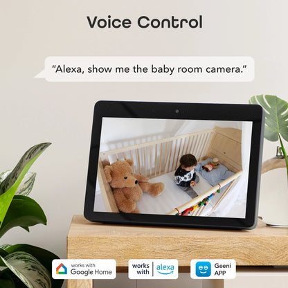 Cámara De Vigilancia De Video HD 1080P Para Seguridad Del Hogar Interior Con Detección De Movimiento, Audio Bidireccional, Negro
